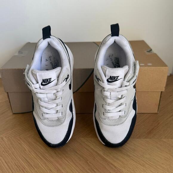 Nike Air Max 1 Easyon White/Black Toddler Sneakers- SZ 11 C - Picture 4 of 12